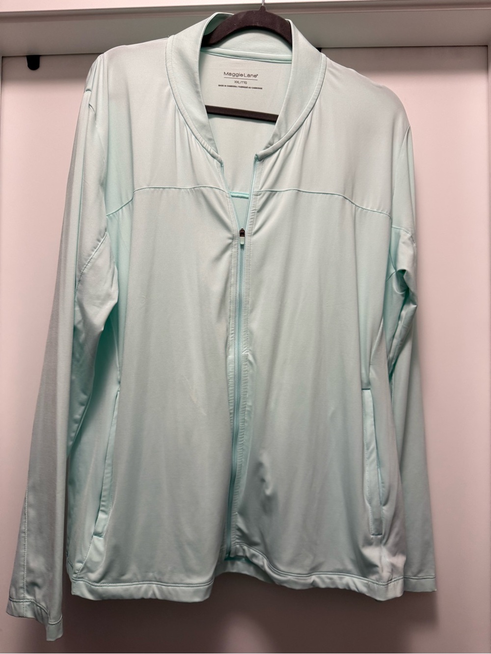 Maggie Lane Light Mint Zip-Front Active Jacket